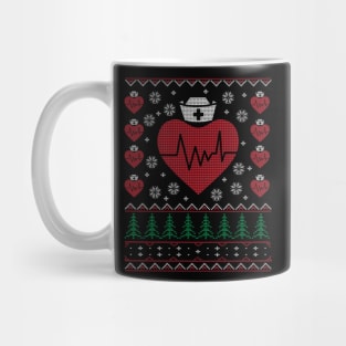 Nurse Ugly Christmas Sweater Mug